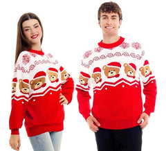Jersey de Navidad Ositos rojo y blanco para adulto