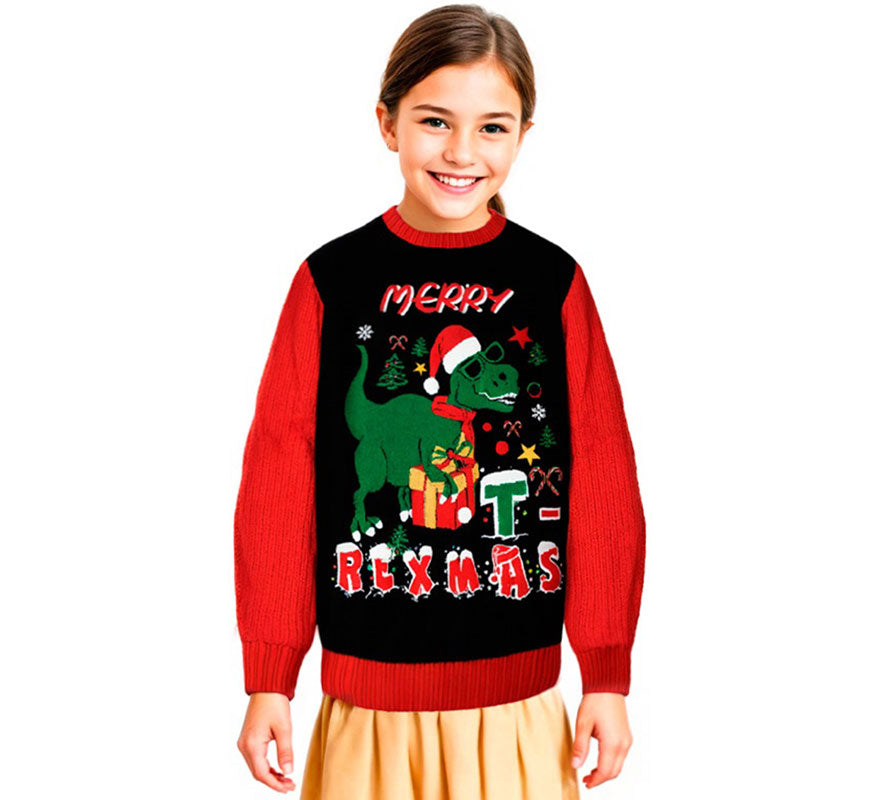 Translation missing: es.Jersey Dinosaurio Navideño para niños