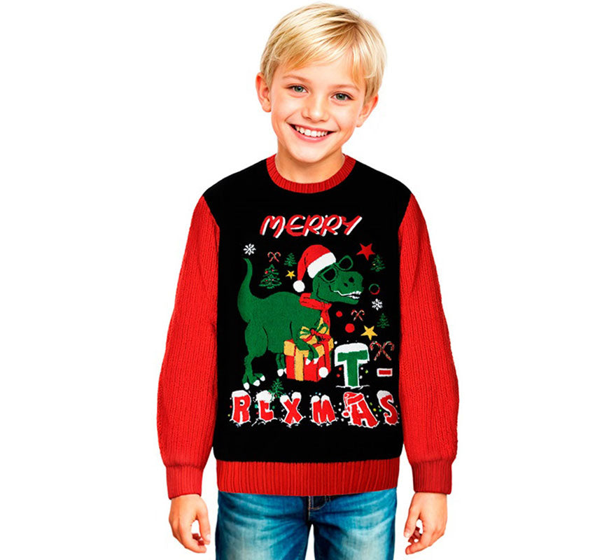 Translation missing: es.Jersey Dinosaurio Navideño para niños