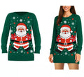 Jersey Largo Navideño de Papá Noel para mujer