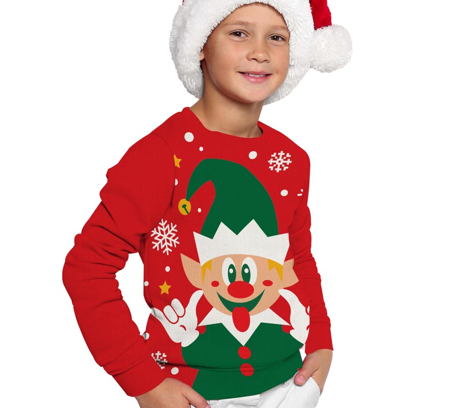 Translation missing: es.Jersey Navidad Elfo Feliz para niños