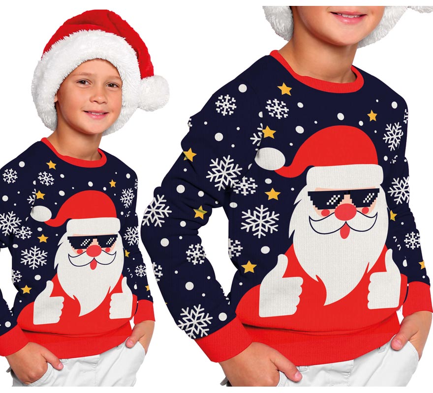 Translation missing: es.Jersey Navidad Papá Noel cool para niños
