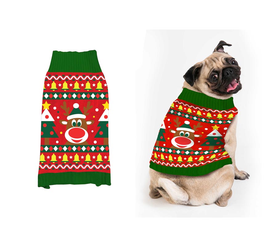 Translation missing: es.Jersey Navidad Reno para perro
