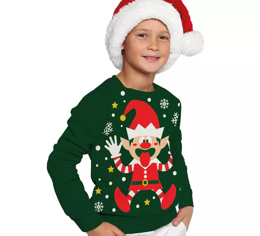 Jersey Navideño de Elfo para niños