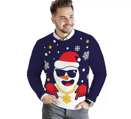 Jersey Navideño de Papá Noel Divertido para hombre