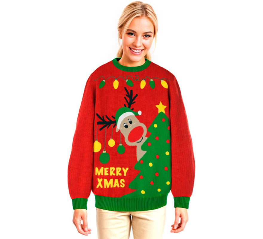 Translation missing: es.Jersey Navideño Renito con Luces para adulto