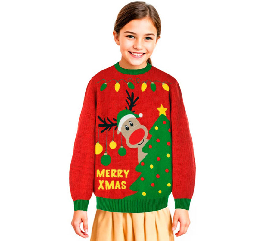 Translation missing: es.Jersey Navideño Renito con Luces para niños