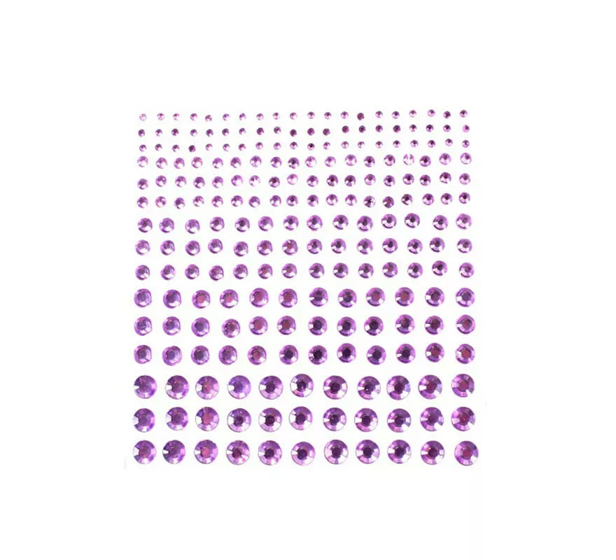 Translation missing: es.Joyas Adhesivas de Diamante brillo morado adulto