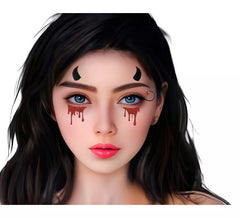 Joyas Faciales adhesivas Gemas demonio adulto