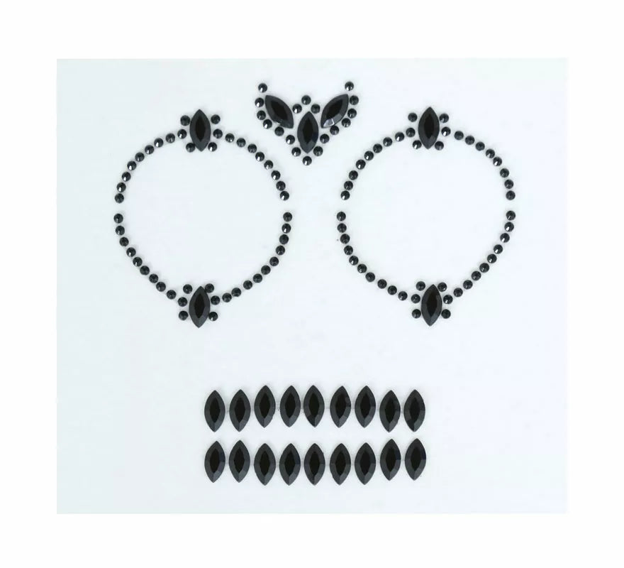 Translation missing: es.Joyas Faciales Calavera negro Adhesivas de 13x15 cm