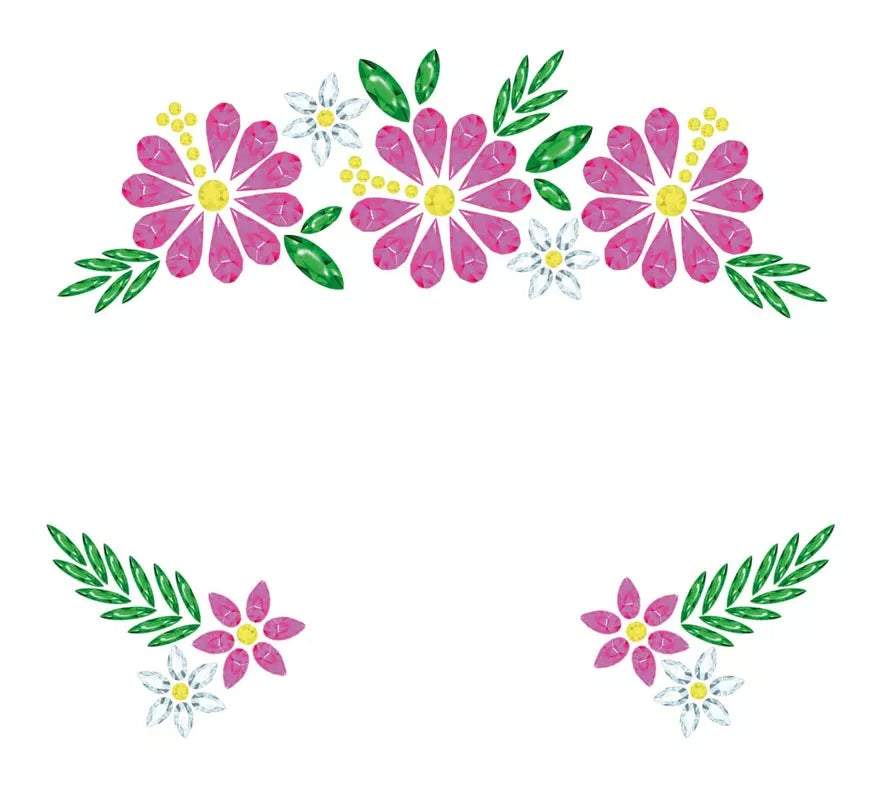 Translation missing: es.Joyas Faciales Flores rosa y verde