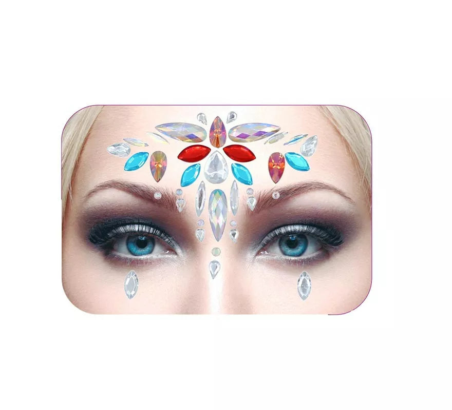 Translation missing: es.Joyas Faciales gotas azul y rojo brillantes