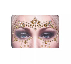 Joyas Faciales gotas doradas brillantes