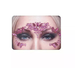 Joyas Faciales gotas rosa brillantes