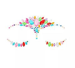 Joyas Faciales gotas y puntos multicolor