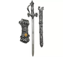 Kit Caballero Medieval: Espada de 65 cm y Guantelete
