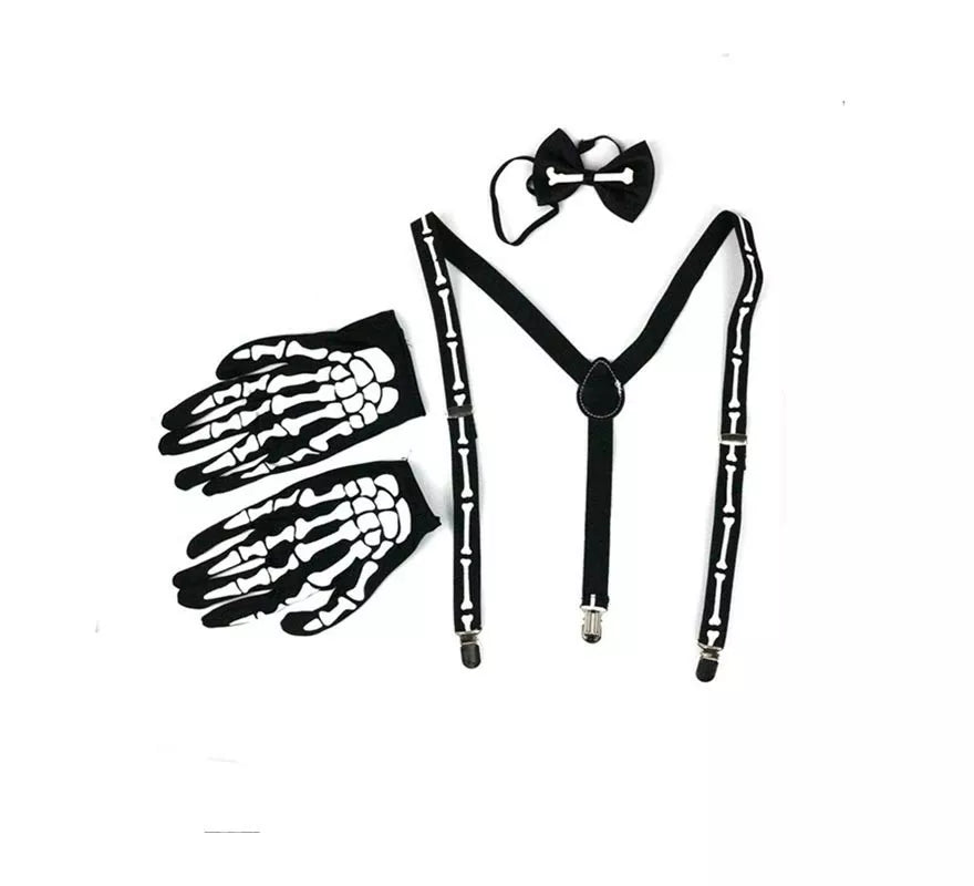 Translation missing: es.Kit Calavera: Tirantes, Pajarita y Guantes