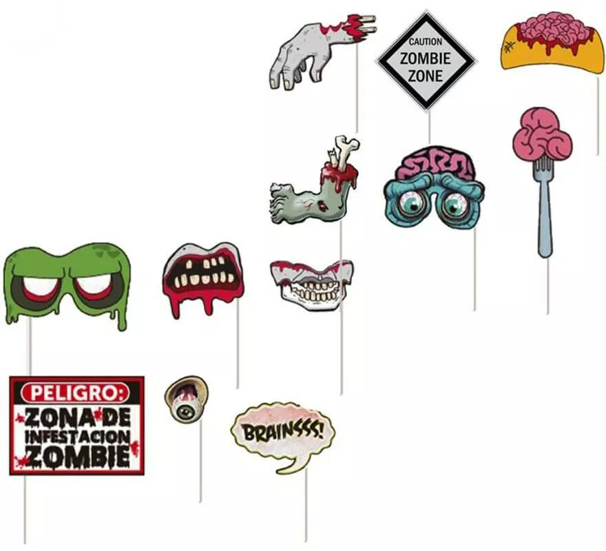 Translation missing: es.Kit de 12 piezas para Photocall Halloween