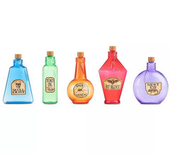 Kit de 5 Botellas de Pociones decorativas de 21,25x21x5,6 cm
