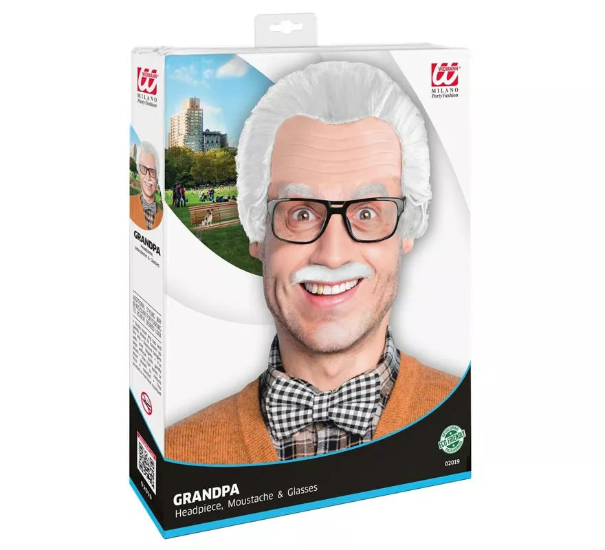 Translation missing: es.Kit de Abuelo o Científico adulto: Cabeza, Bigote y Gafas