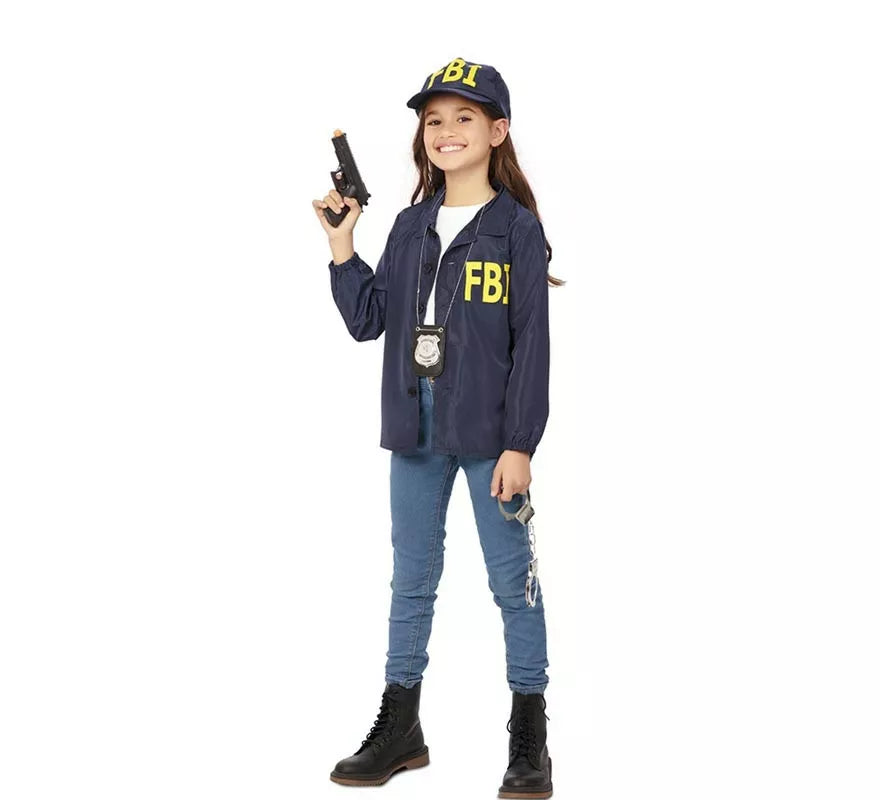 Translation missing: es.Kit de Agente FBI infantil: Chaqueta y gorra