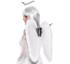 Kit de Ángel blanco: Alas y Aureola 55x50cm