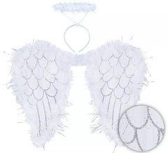 Kit de Ángel: Diadema con Halo y Alas de 40x50 cm