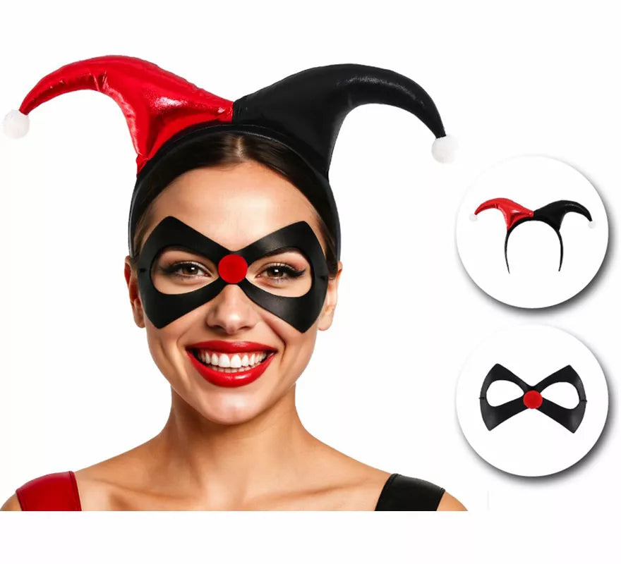 Translation missing: es.Kit de Arlequina para mujer: Diadema y Antifaz