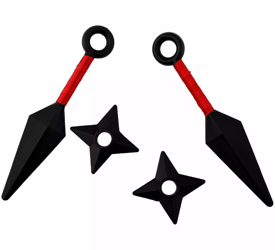 Translation missing: es.Kit de Armas Ninja: 2 Kunai y 2 Estrellas de plástico