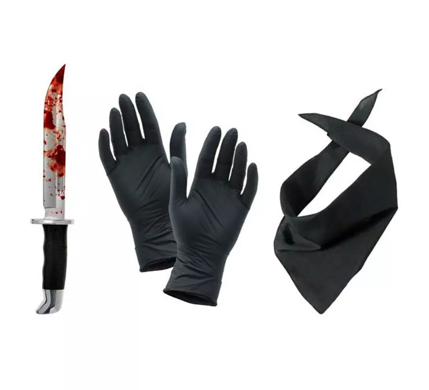 Translation missing: es.Kit de Asesino: Cuchillo, guantes y pañuelo