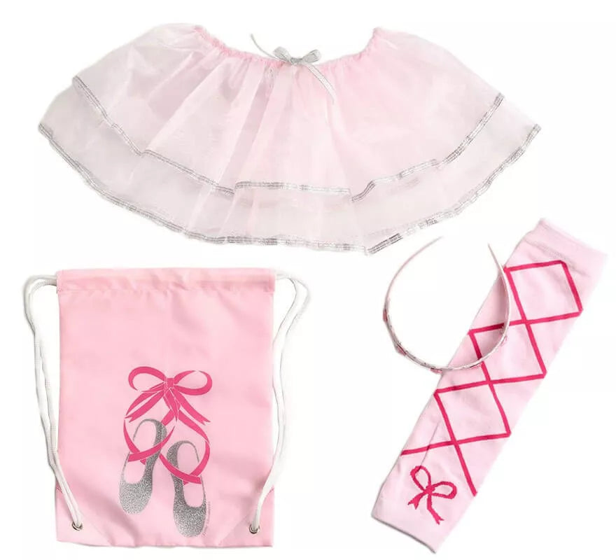 Translation missing: es.Kit de Bailarina rosa infantil: Diadema, Tutú y Calentadores