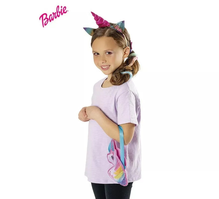 Translation missing: es.Kit de Barbie Unicornio infantil: Bolsa, pinza y diadema