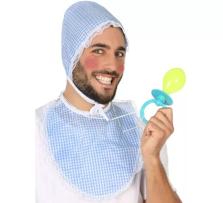Translation missing: es.Kit de Bebé para Azul: Gorro, Babero y Chupete