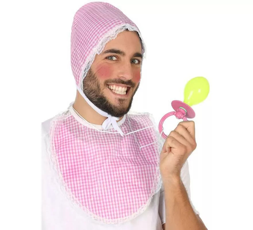 Translation missing: es.Kit de Bebé para Rosa: Gorro, Babero y Chupete