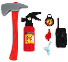 Kit de Bombero: Pito, Walkie, Hacha, Brújula y Extintor