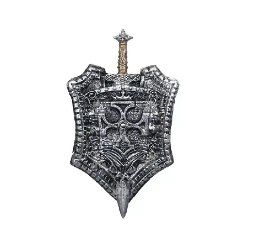 Translation missing: es.Kit de Caballero Cruzado: Escudo y Espada de juguete de 46 cm