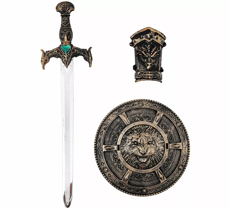 Translation missing: es.Kit de Caballero: Escudo, Brazalete y Espada de 50x13 cm de plástico