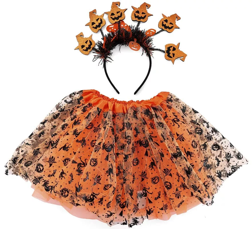 Translation missing: es.Kit de Calabaza: Diadema y Tutú Infantil