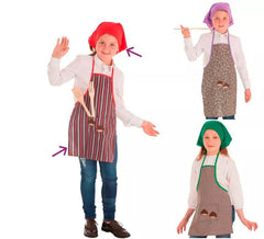 Kit de Castañera en modelos surtidos: Delantal y Gorro