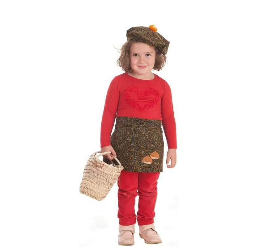 Translation missing: es.Kit de Castañera para niña: Delantal y Gorro con Flores