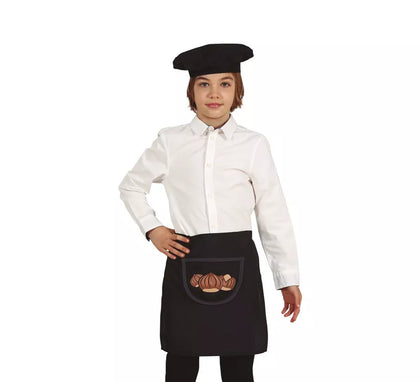 Kit de Castañero Infantil: Boina y Delantal Negro