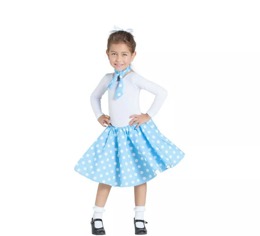 Translation missing: es.Kit de Chica Pin Up Azul para niña: Falda y Pañuelo