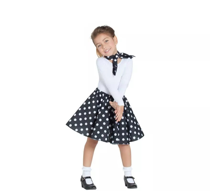 Translation missing: es.Kit de Chica Pin Up Negro para niña: Falda y Pañuelo