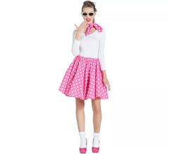 Kit de Chica Pin Up Rosa para mujer: Falda y Pañuelo