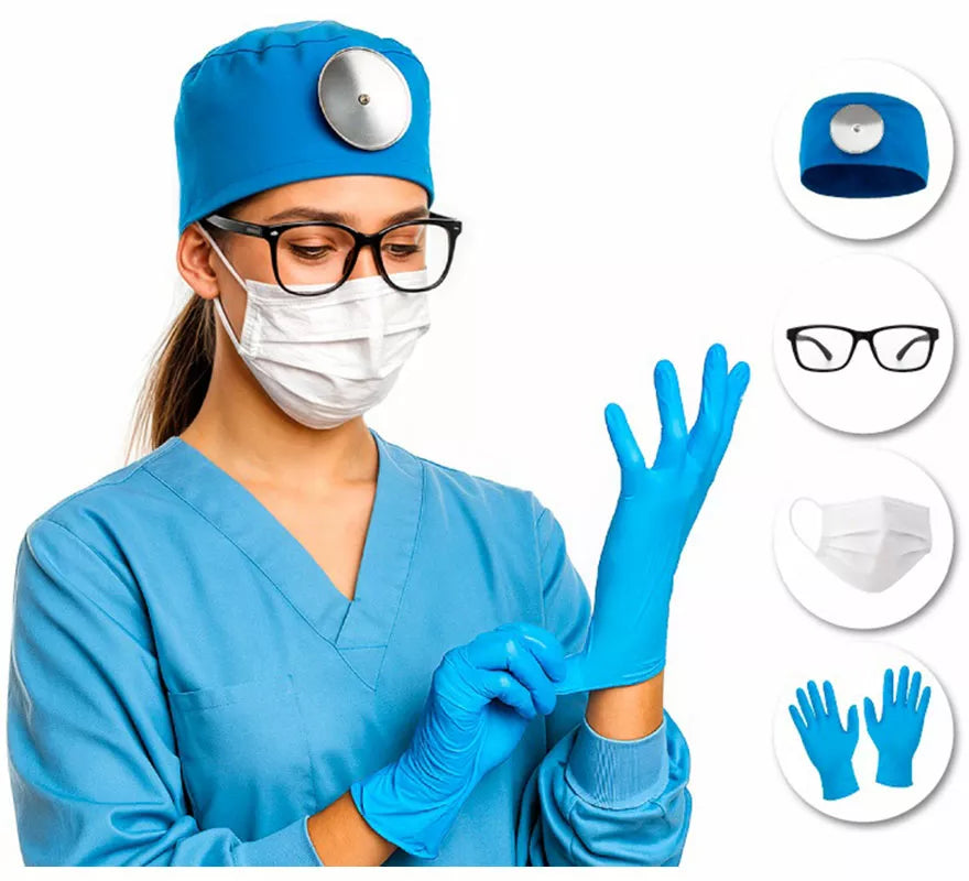 Translation missing: es.Kit de Cirujano: Gorro, Gafas, Guantes y Mascarilla