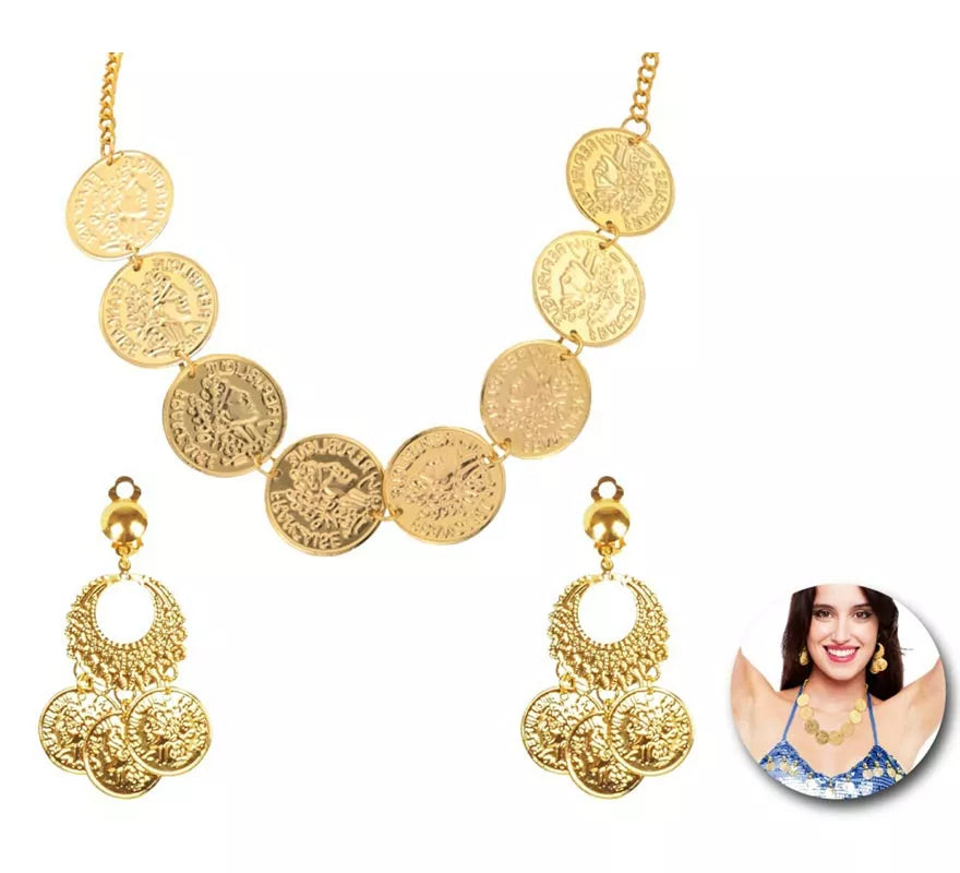 Translation missing: es.Kit de Dama Árabe adulto: 2 Pendientes y Collar