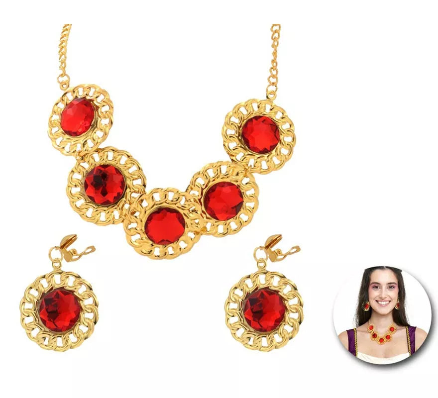 Translation missing: es.Kit de Dama Medieval adulto: 2 Pendientes y Collar