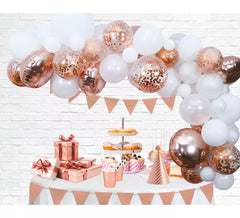 Kit de Decoración con Globos Oro Rosa