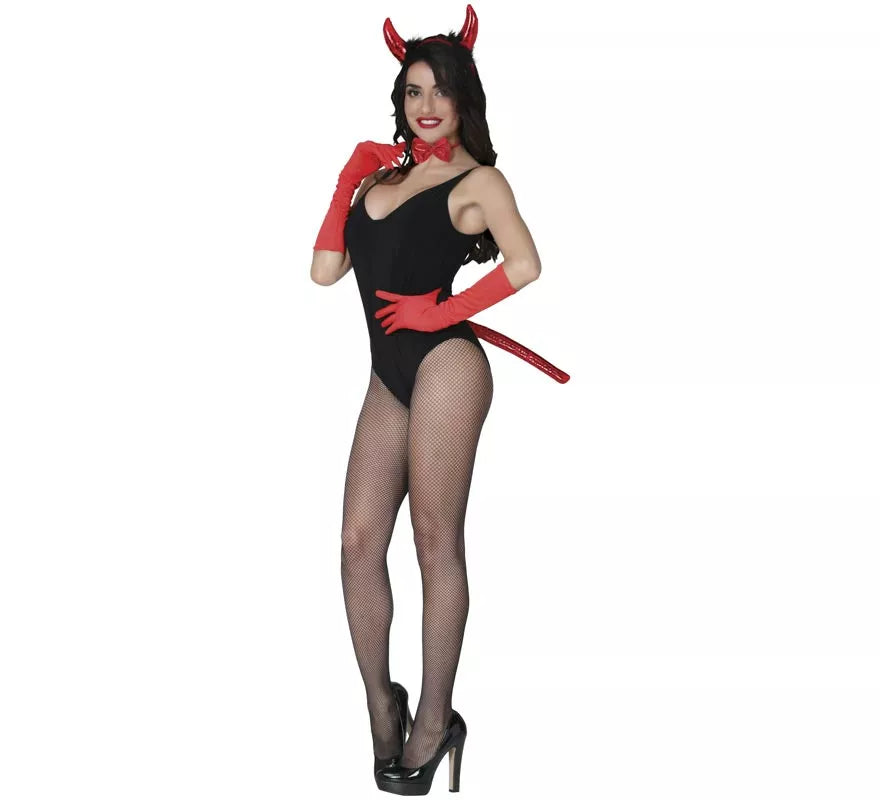 Kit de Demonia: Diadema de cola y pajarita