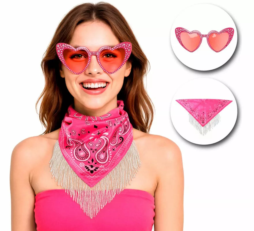 Translation missing: es.Kit de Despedida rosa para mujer: Pañuelo y Gafas